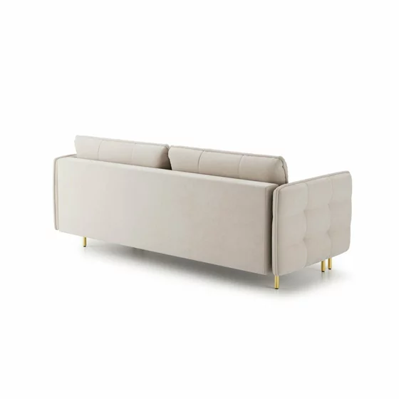 Canapea Extensibila Cavola Gold, 222x94x92 cm, Catifea Magic Velvet 2274 - Beige picture - 3