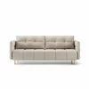 Canapea Extensibila Cavola Gold, 222x94x92 cm, Catifea Magic Velvet 2274 - Beige picture - 1