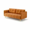 Canapea Extensibila Cavola Gold, 222x94x92 cm, Catifea Magic Velvet 2286 - Portocaliu picture - 2