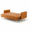 Canapea Extensibila Cavola Gold, 222x94x92 cm, Catifea Magic Velvet 2286 - Portocaliu picture - 6