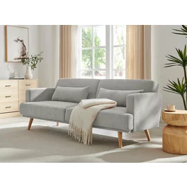 Canapea Extensibila Cherry, 214x86x83 cm, Stofa, Gri