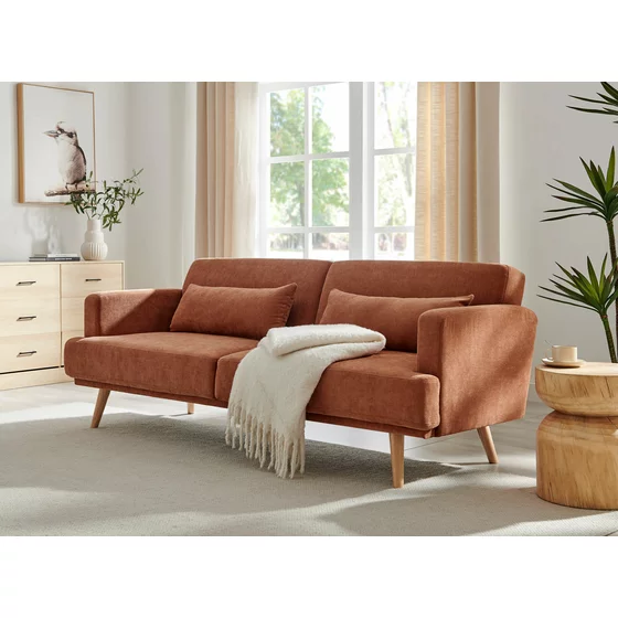 Canapea Extensibila Cherry, 214x86x83 cm, Stofa, Maro picture - 1