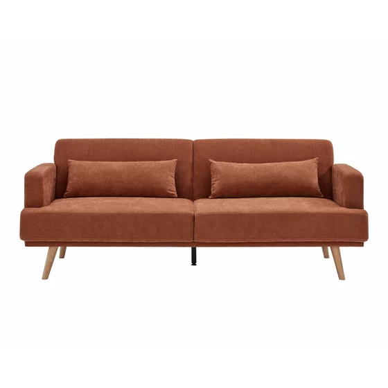 Canapea Extensibila Cherry, 214x86x83 cm, Stofa, Maro picture - 2