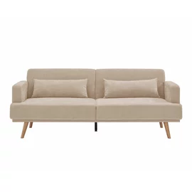 Canapea Extensibila Cherry, 214x86x83 cm, Stofa, Maro Deschis