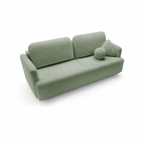 Canapea Extensibila Cloud, 227x105x92 cm, Stofa, Verde Mint picture - 4