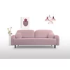 Canapea Extensibila Cloud, 3 locuri, 230x102x95 cm, Roz Pudra - Elma 10 picture - 1