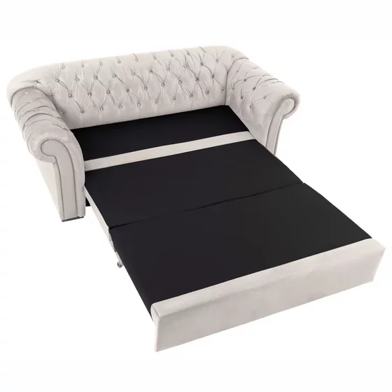Canapea Extensibila Cupido 2 locuri 2FBK, 213x99x86 cm, Stofa, Crem picture - 2