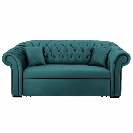 Canapea Extensibila Cupido 2 locuri 2FBK, 213x99x86 cm, Stofa, Verde picture - 1