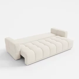Canapea Extensibila Dante, 241x101x88 cm, Stofa, Crem