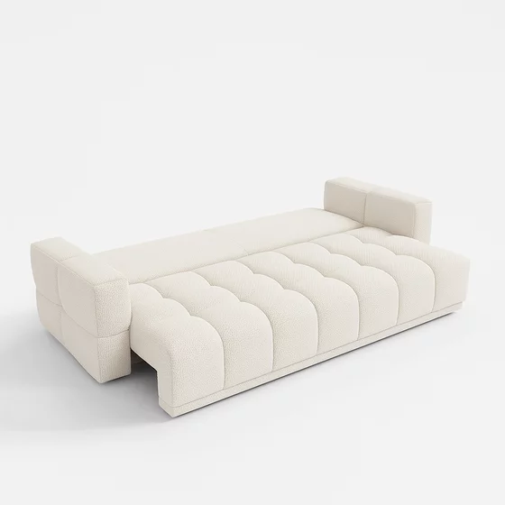 Canapea Extensibila Dante, 241x101x88 cm, Stofa, Crem picture - 2