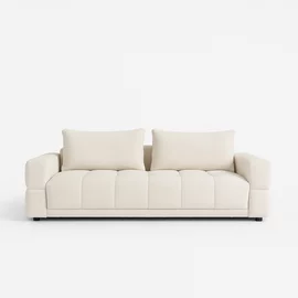 Canapea Extensibila Dante, 241x101x88 cm, Stofa, Crem