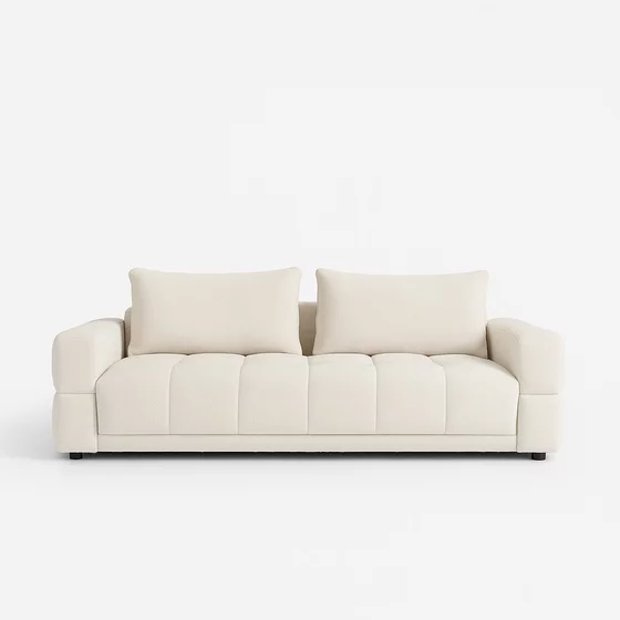Canapea Extensibila Dante, 241x101x88 cm, Stofa, Crem picture - 1