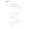 Canapea Extensibila Dot, 217x124-134x82 cm, Stofa, Gri picture - 10