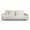 Canapea Extensibila Espania, 257x108x94 cm, Stofa Raiata, Crem picture - 2