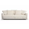 Canapea Extensibila Espania, 257x108x94 cm, Stofa Raiata, Crem picture - 5