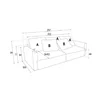 Canapea Extensibila Espania, 257x108x94 cm, Stofa Raiata, Crem picture - 6
