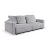 Canapea Extensibila Espania, 257x108x94 cm, Stofa Raiata, Gri Deschis picture - 1