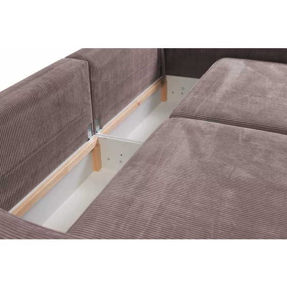 Canapea Extensibila Evora Extra Large, 276x137x71/92 cm, Stofa Lincoln 61 Roz Deschis picture - 3