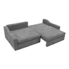 Canapea Extensibila Evora Extra Large, 276x137x71/92 cm, Stofa Lincoln 90 Gri Inchis picture - 5