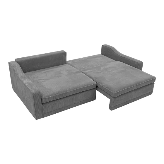 Canapea Extensibila Evora Extra Large, 276x137x71/92 cm, Stofa Lincoln 90 Gri Inchis picture - 5
