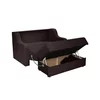 Canapea Extensibila Gina 2L, 155x100x95 cm, Stofa Malaga 9, Maro picture - 3