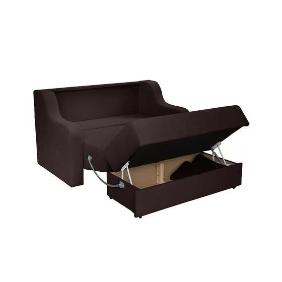Canapea Extensibila Gina 2L, 155x100x95 cm, Stofa Malaga 9, Maro picture - 3