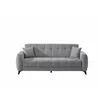Canapea Extensibila Hermes, 222x88x88 cm, Stofa, Gri picture - 1