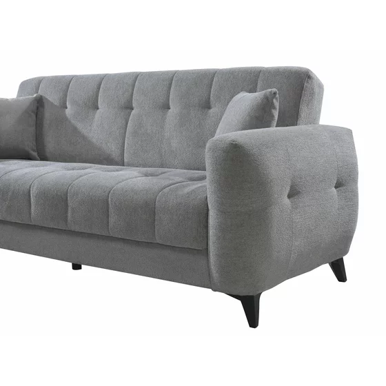 Canapea Extensibila Hermes, 222x88x88 cm, Stofa, Gri picture - 5