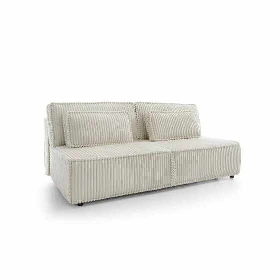 Canapea Extensibila Komma, 200x112 x86 cm, Stofa, Crem picture - 8