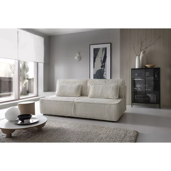 Canapea Extensibila Komma, 200x112 x86 cm, Stofa, Crem picture - 1