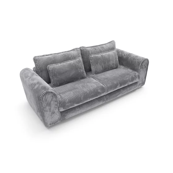 Canapea Extensibila Lil Buddy, 260x106x89 cm,  Stofa - Gri Metalic picture - 5
