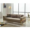 Canapea Extensibila Marbella, 235x90x74 cm, Catifea, Beige picture - 1