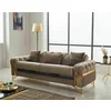 Canapea Extensibila Marbella, 235x90x74 cm, Catifea, Beige picture - 2