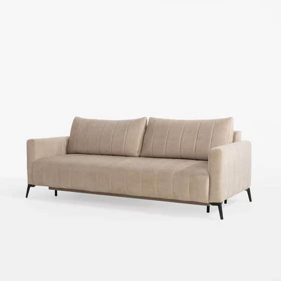 Canapea Extensibila Marion, 221x102x92 cm, Stofa Beige picture - 2