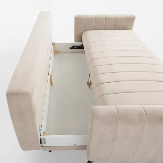Canapea Extensibila Marion, 221x102x92 cm, Stofa Beige picture - 6