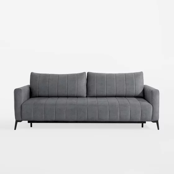 Canapea Extensibila Marion, 221x102x92 cm, Stofa Gri picture - 1