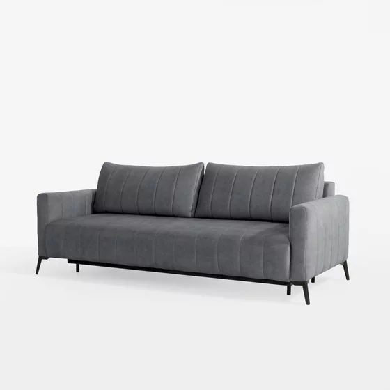 Canapea Extensibila Marion, 221x102x92 cm, Stofa Gri picture - 2