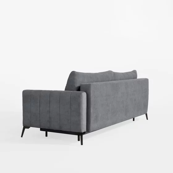 Canapea Extensibila Marion, 221x102x92 cm, Stofa Gri picture - 4