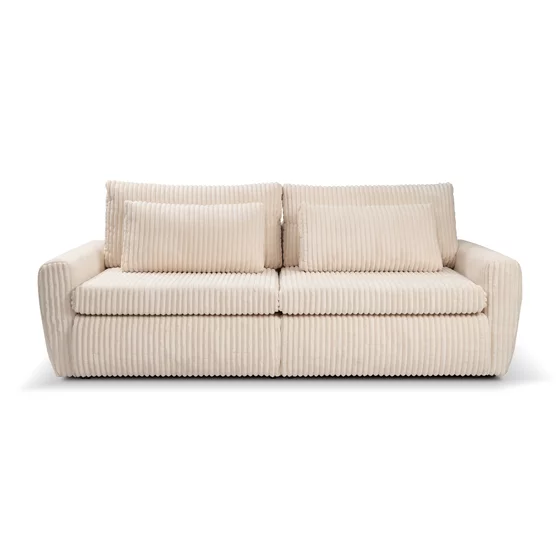 Canapea Extensibila Mevi Extra Large, 240x120x90 cm, Stofa Crem picture - 1