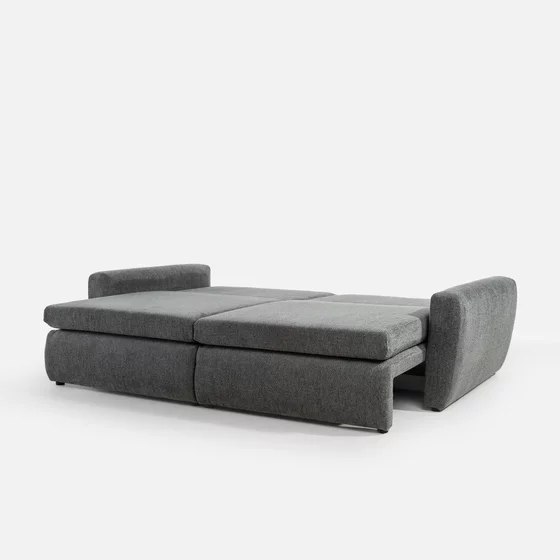 Canapea Extensibila Mevi Extra Large, 240x120x90 cm, Stofa Gri Inchis picture - 4