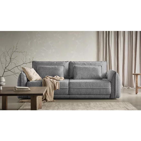 Canapea Extensibila Mojave, 253x120x74 cm, Stofa Modesto 486 - Gri picture - 2