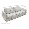 Canapea Extensibila Mojave, 253x120x74 cm, Stofa Modesto 486 - Gri picture - 8