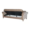 Canapea Extensibila Monza,  232x96x84 cm, Catifea, Beige picture - 3