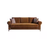 Canapea Extensibila Monza,  232x96x84 cm, Catifea, Maro picture - 1