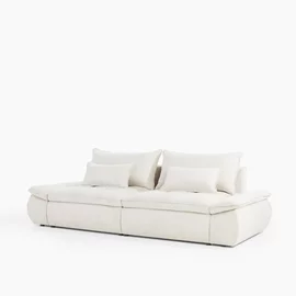 Canapea Extensibila Nube Big, 263x122x95 cm, Stofa Artico Beige Deschis