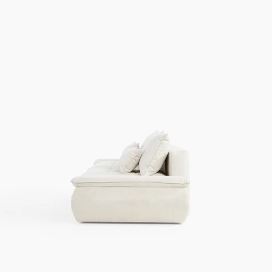 Canapea Extensibila Nube Big, 263x122x95 cm, Stofa Artico Beige Deschis picture - 4