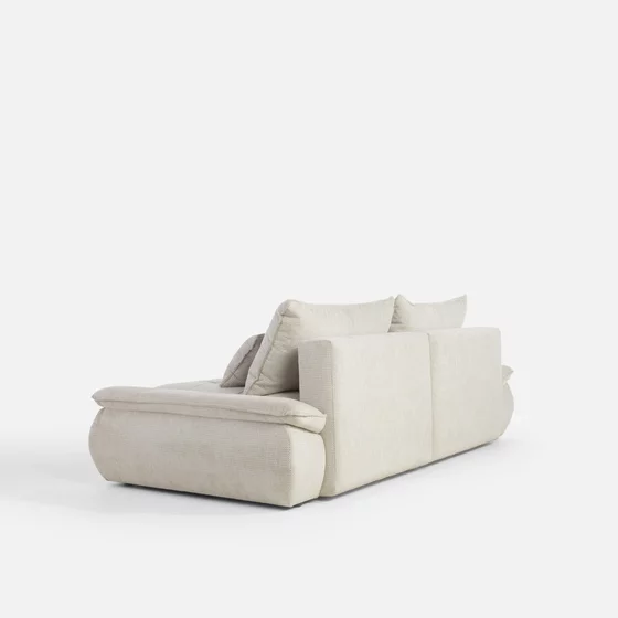 Canapea Extensibila Nube Big, 263x122x95 cm, Stofa Artico Beige Deschis picture - 5