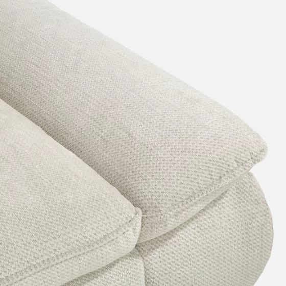 Canapea Extensibila Nube Big, 263x122x95 cm, Stofa Artico Beige Deschis picture - 6
