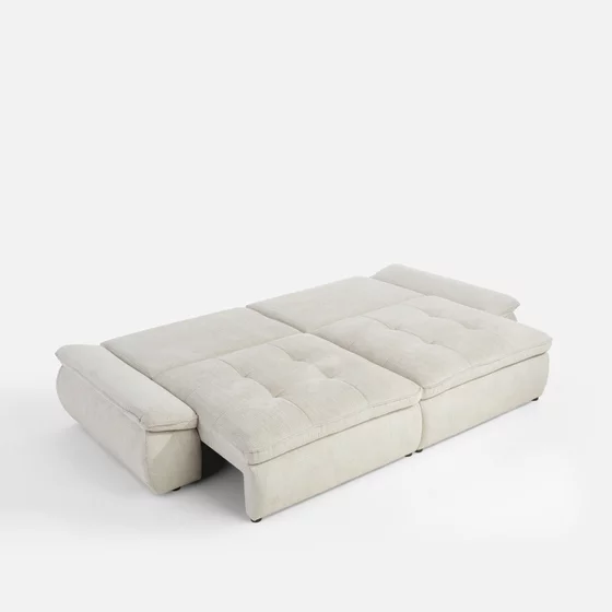 Canapea Extensibila Nube Big, 263x122x95 cm, Stofa Artico Beige Deschis picture - 8