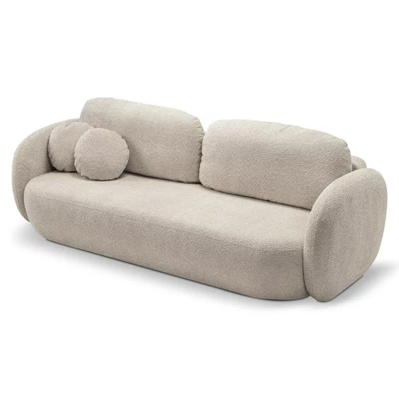 Canapea Extensibila Olio, 238x101x86.5 cm, Stofa - Beige picture - 2